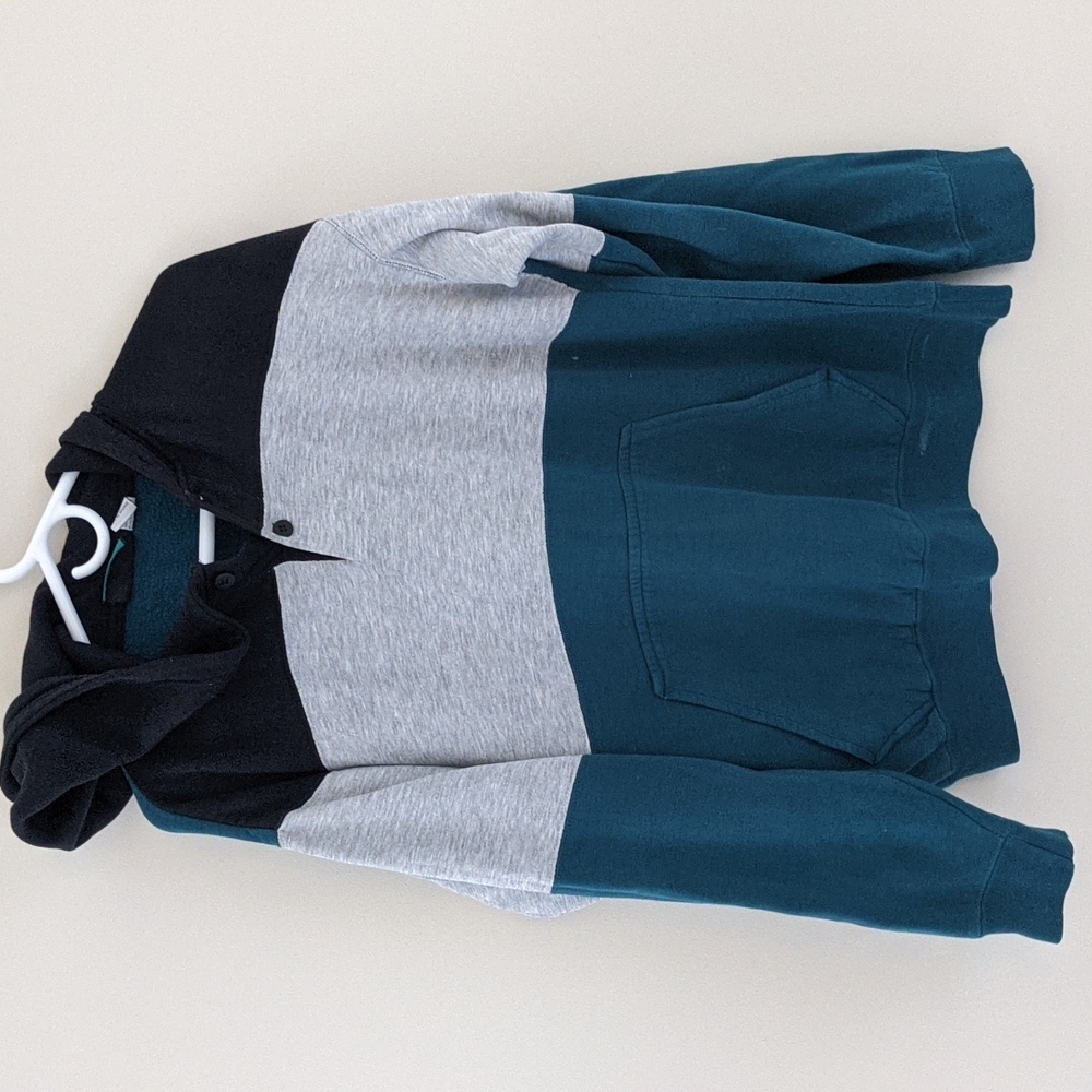 Vintage Tricolor Hooded Sweatshirt